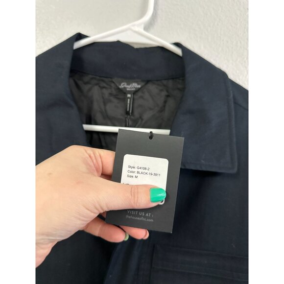 Goodman Brand Trench Jacket Dark Navy Mens Size Medium NWT - Picture 5 of 6